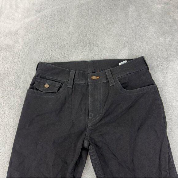 True Religion NWOT Men's Size 32x34 Ricky Flap SN Straight Leg Black Flare Jeans - Picture 9 of 11